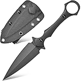 Gtkii GTK292 Fixed Blade Knife D2 Steel Blade G10 Handle EDC Tool Knifes for Outdoor Camping Survival Adventure(Black)
