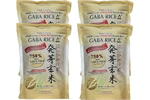 SHIRAKIKU Koshihikari Premium Sprouted Brown Gaba Rice, 2.2 Pound (Pack of 4)