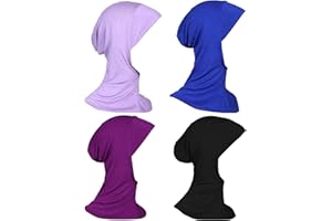 GladThink Womens Muslim Mini Hijab Caps Islamic Scarf 4 Pieces Set No.10