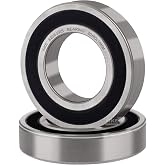 XiKe 6208-2RS Deep Groove Ball Bearing, 40mmx80mmx18mm (2-Pack)