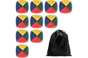 10 Pack Juggling Balls, Circus Catching Ball Set Ball Game Interactive Toys Soft Juggling Balls Bulk with Bag for Fun Circus 