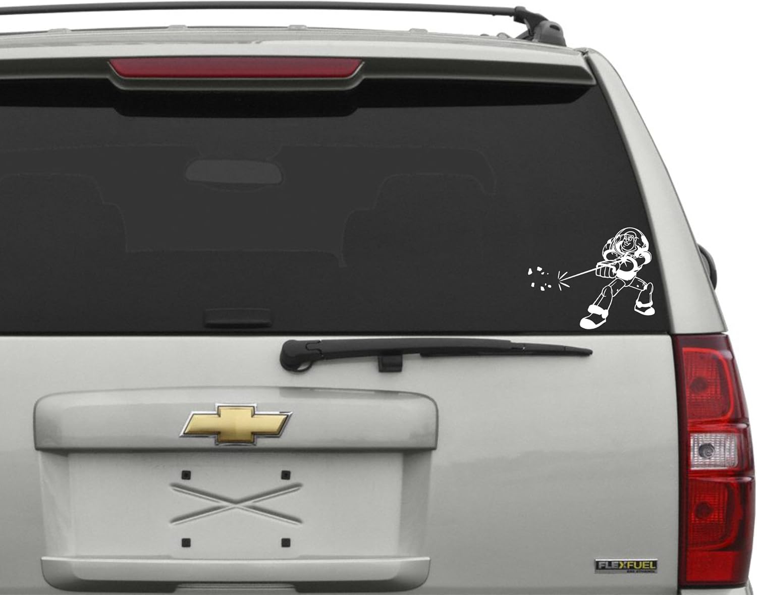 buzz lightyear and woody car bumper