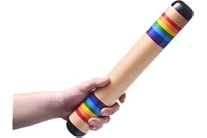 13.8 Inch Rain Stick, Wooden Rain Maker Rattle Shaker Rainfall Tube, Musical Sensory Auditory Development Instrument for Babi