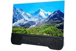 Yoidesu 14 Inch Mobile Phone Screen Magnifier, HD Zoom Optical Screen Enlarger with Bluetooth Speaker, Anti Blue Light Video 