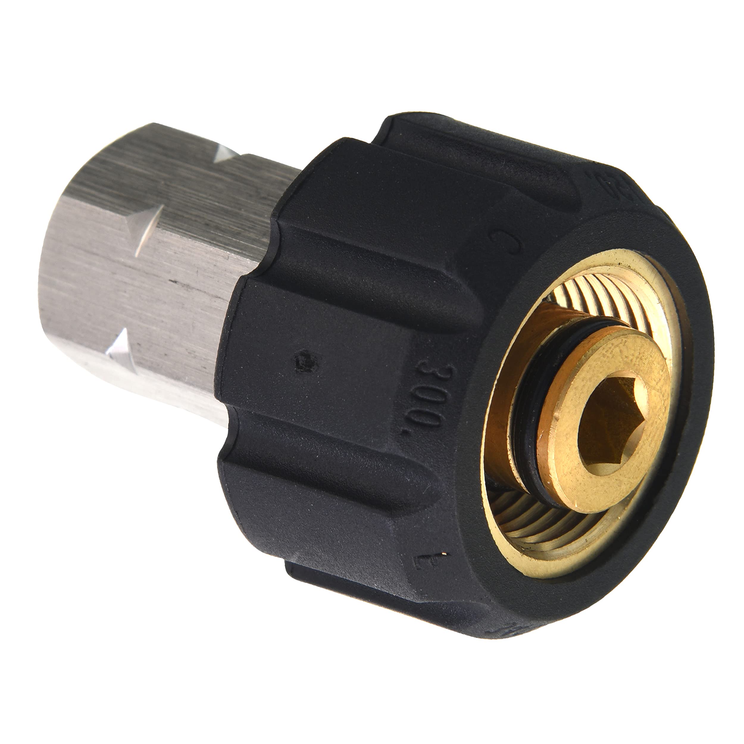 Tool Daily Pressure Washer Adapter, M22 Female to 3/8 Inch Female NPT Fitting, 4500 PSI
