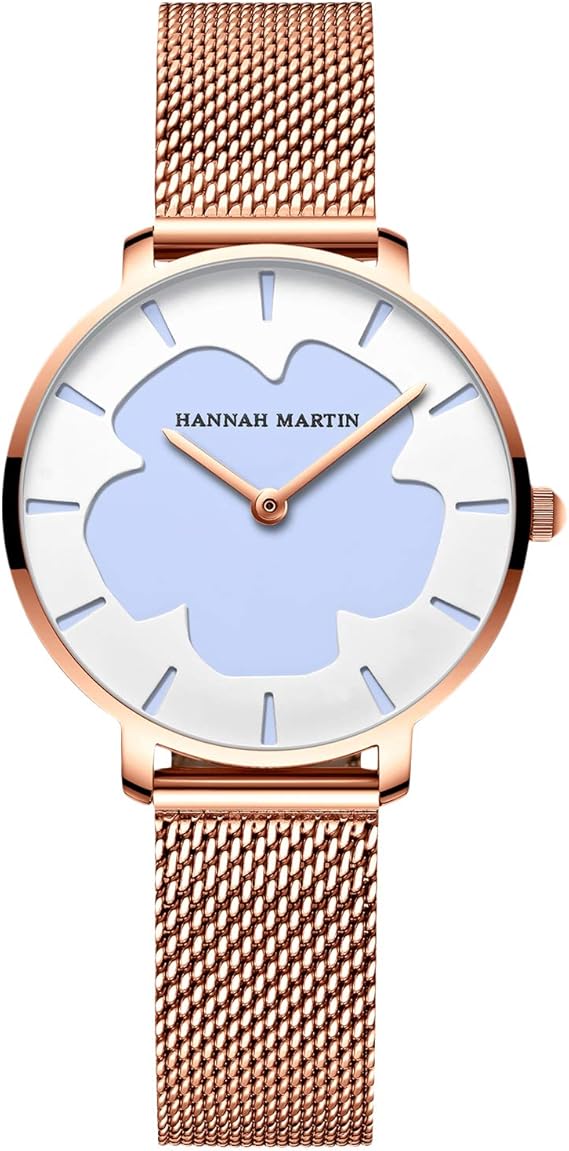 Amazon Rorios 腕時計 人気 時計 レディース 生活防水 日本製 紫外線を吸収して変色 花文字盤 かわいい 個性的 クオーツ メッシュバンドウォッチ 通勤 通学 白から青に変色 レディース腕時計 腕時計 通販