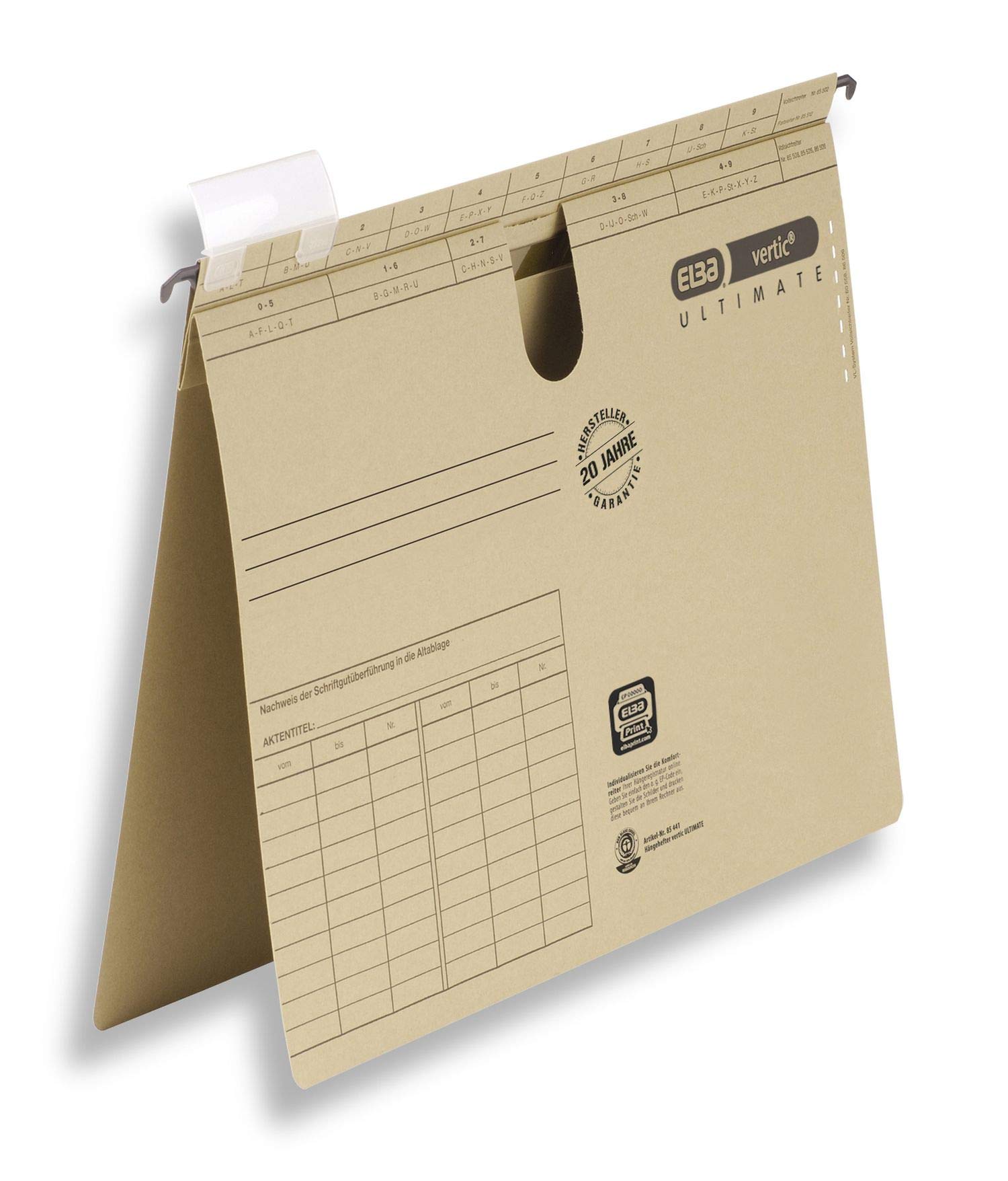 Elba Vertic Ultimate Suspension File A4 Cardboard File Brown Pack of 50