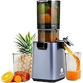 Ventray Cold Press Juicer, Slow Juicer Machine with 5.1 Inch Large Feed Chute for Whole Fruits & Vegetables, 250w Masticating