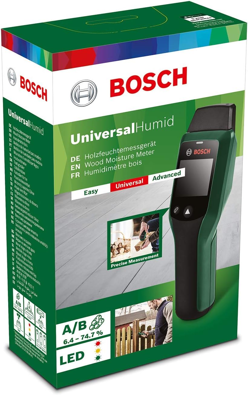 Bosch 603688000 Moisture Meter UniversalHumid (Wood group selection, wood group stickers in 12 languages, cardboard box) - Image 3