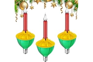 Replacement Bubble Lights Bulbs, Old Fashion Fluid Light Bulb, Traditional Christmas Bubblee Lights, Multi Color Replacement 