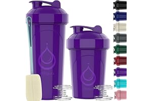 diliqua 2 PACK, 28 oz & 20 oz Shaker Bottles for Protein Mixes | BPA-Free & Dishwasher Safe |small protein shaker bottle | Shaker Cups for protein shakes | Blender Shaker Bottle Pack