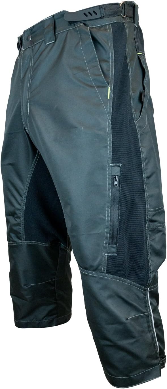 Urban Cycling Apparel The Gravel II 1/2 Pants - Long Mountain Bike MTB Baggy Shorts with Magnet Pockets, Vents, and Dry-Fast