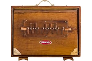 Shruti Box, Maharaja Premium, Teak Wood, Brass, 16x12x3 Inch, Bag, In USA, C-to-C, Tuned 440, Surpeti Instrument. Best for Yo