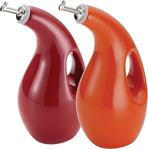 Rachael Ray Solid Glaze Ceramics EVOO Olive Oil Bottle