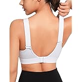Yvette Adjustable Sports Bras for Women High Support Large Bust Wireless Running Workout Sports Bra High Impact Plus Size