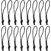 16PCS Zipper Pull Replacement, Backpack Tag Paracord Black Zipper Pull Tab for Bags Purses Clothes Backpacks - Repair Kits