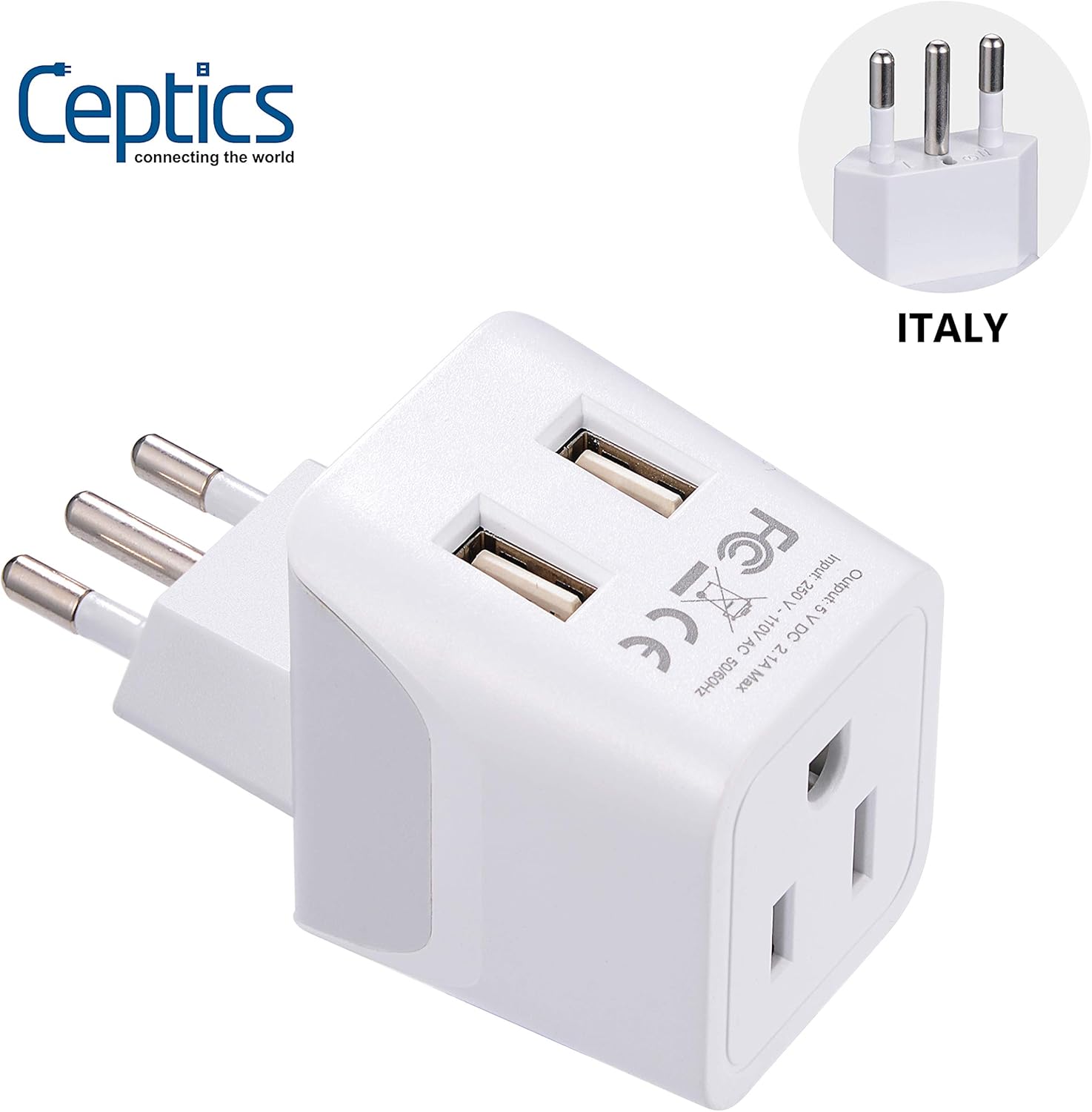 Electrical Outlet Adapters & Converters Home & Garden Italy TO US USA