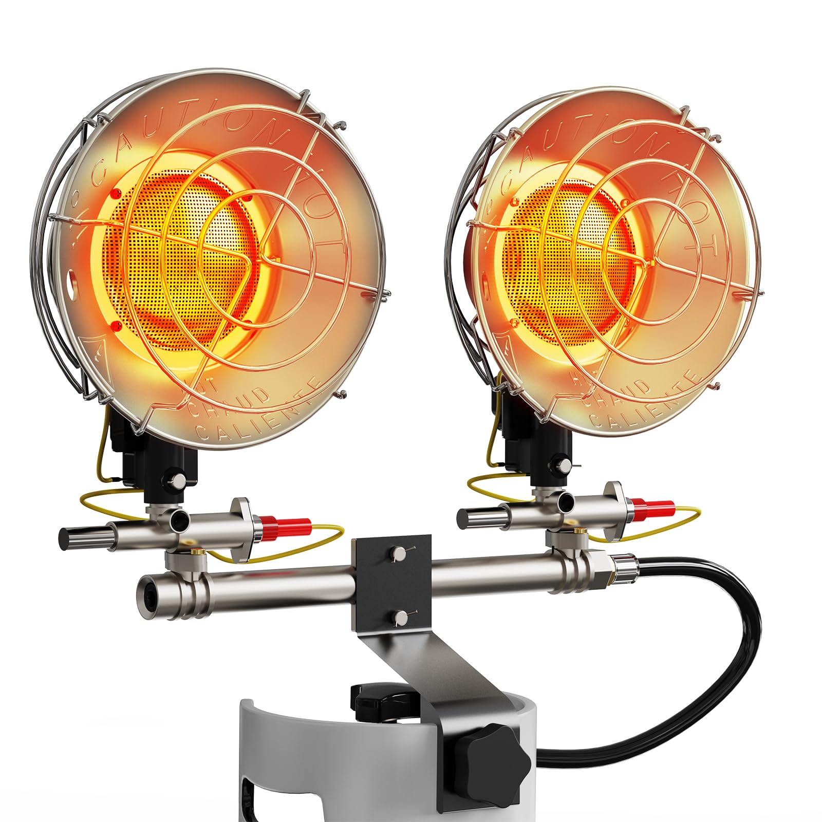 Photo 1 of Karveden Propane Heater - 30000BTU Outdoor Propane Heaters with 3 Heating Modes, Safety Shut-off Valve & Tip-over Switch, Double Tank Top Tent Heater for Outdoor Camping, Party(Fuel not included)