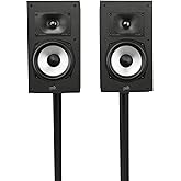 Polk Audio Monitor XT20 Bookshelf Surround Speakers (Pair, Midnight Black) | Hi-Res Audio, Dolby Atmos &amp; DTS:X Compatible, 1" Terylene Tweeter, 6.5" Dynamically Balanced Woofer
