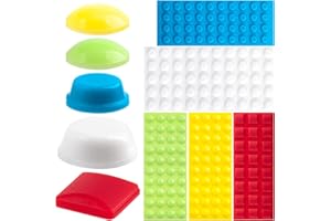 Lekgavd 194PCS Bump Dots for Low Vision, 5 Sheets Multiple Sizes Square Round Dot Visually Impaired Aids, Raised Braille Aids Anticollision Tactile Stickers for Blind, Low Vision, Elderly (5 Colors)