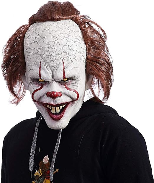 NUWIND Pennywise Gruselige Clown Maske aus Latex Gruselige