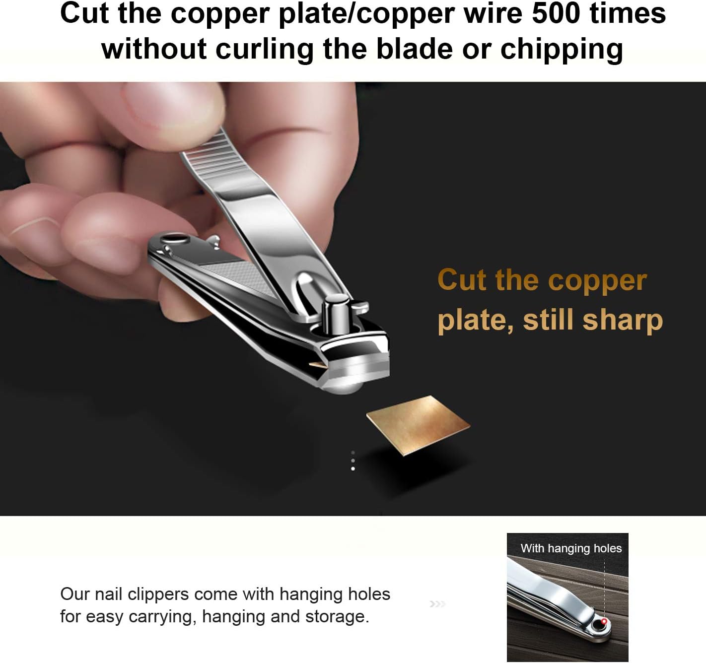 Svipear Nail Clippers with Nail File, No Splash Fingernail Toenail Clippers Nail Cutter Set, Silver Stainless Steel, Good Gift for Women and Men (1 Pieces): Health & Personal Care