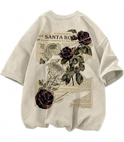 Amazon.com: Vintage 90s Letter Graphic Tees Y2k Men Oversized T