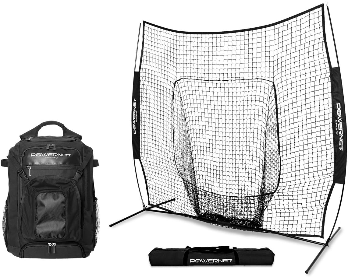 Baseball Softball 7x7 Practice Net + LX Backpack