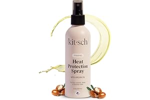 Kitsch Heat Protection Spray for Hair – Heat Protectant for Hair with Argan Oil – Styling Hair Spray for Frizz Control, Shine & Damage Protection – Protects Strands | Ideal Gifts for Women – 6.8oz
