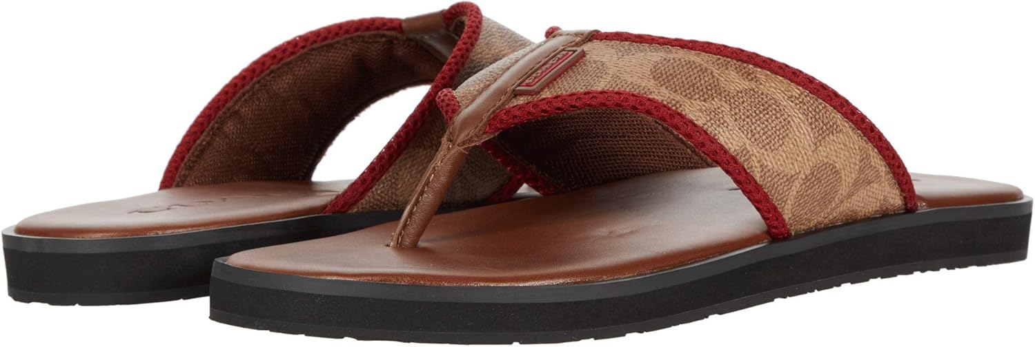 coach signature flip flops