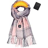 SHEEVONIX Heated Scarf for Women Rechargeable, Electric Heating Scarf with 3 Temperature Levels, Christmas Gifts for Women