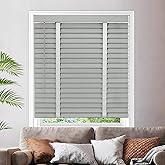 EVOZEN 2 inch Cordless Wood Blinds, Customizable Wooden Mini Blinds for Windows, Venetian Blinds for Home and Office, Light F