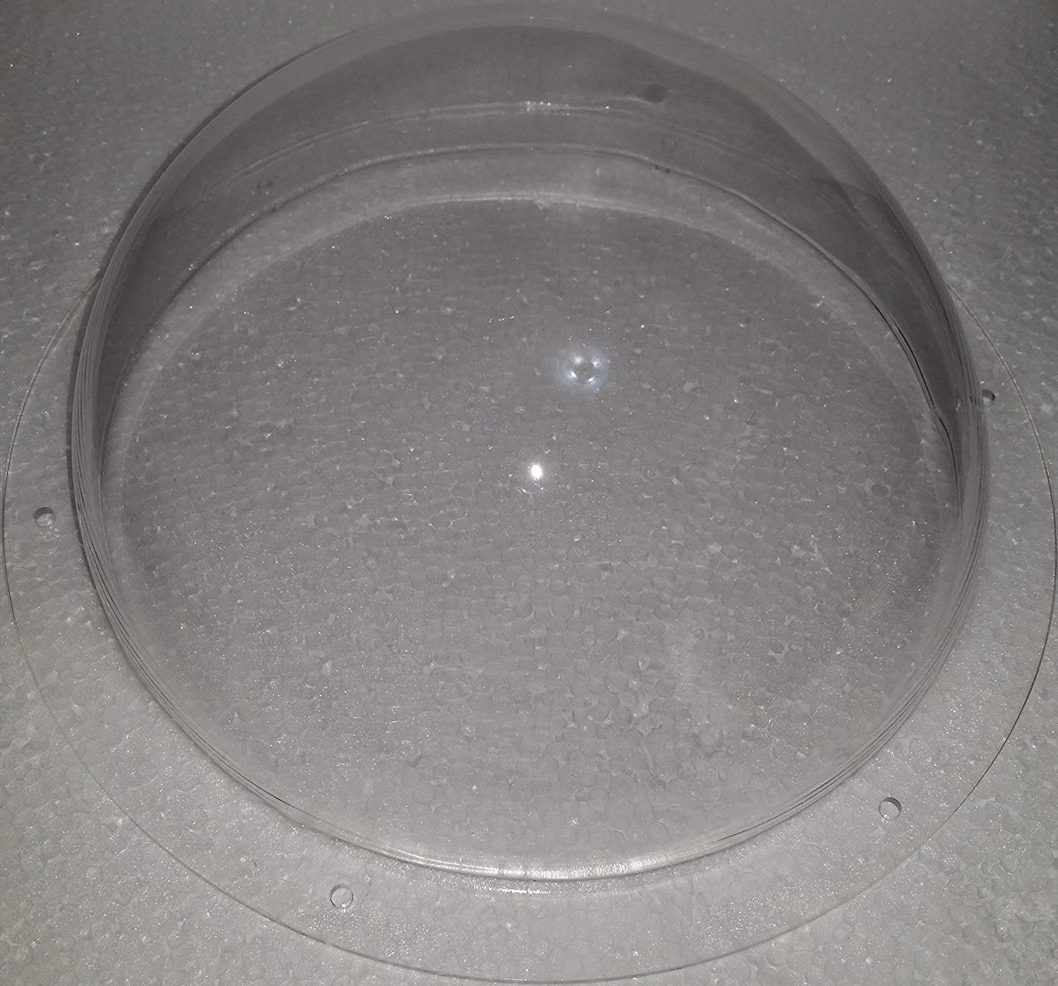 Supreme Tech Acrylic Dome / Plastic Hemisphere - Clear - 8" Diameter, 3/4" Flange with Pre-Drilled Holes
