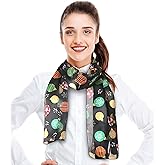 CBC Crown Christmas Scarf - Santa, Snowman, Ornament, Ginger Cookie Theme - 13"x 60" Made In Korea