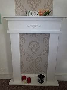 Revestimiento chimenea, color blanco, 12 cm de profundidad: Amazon.es