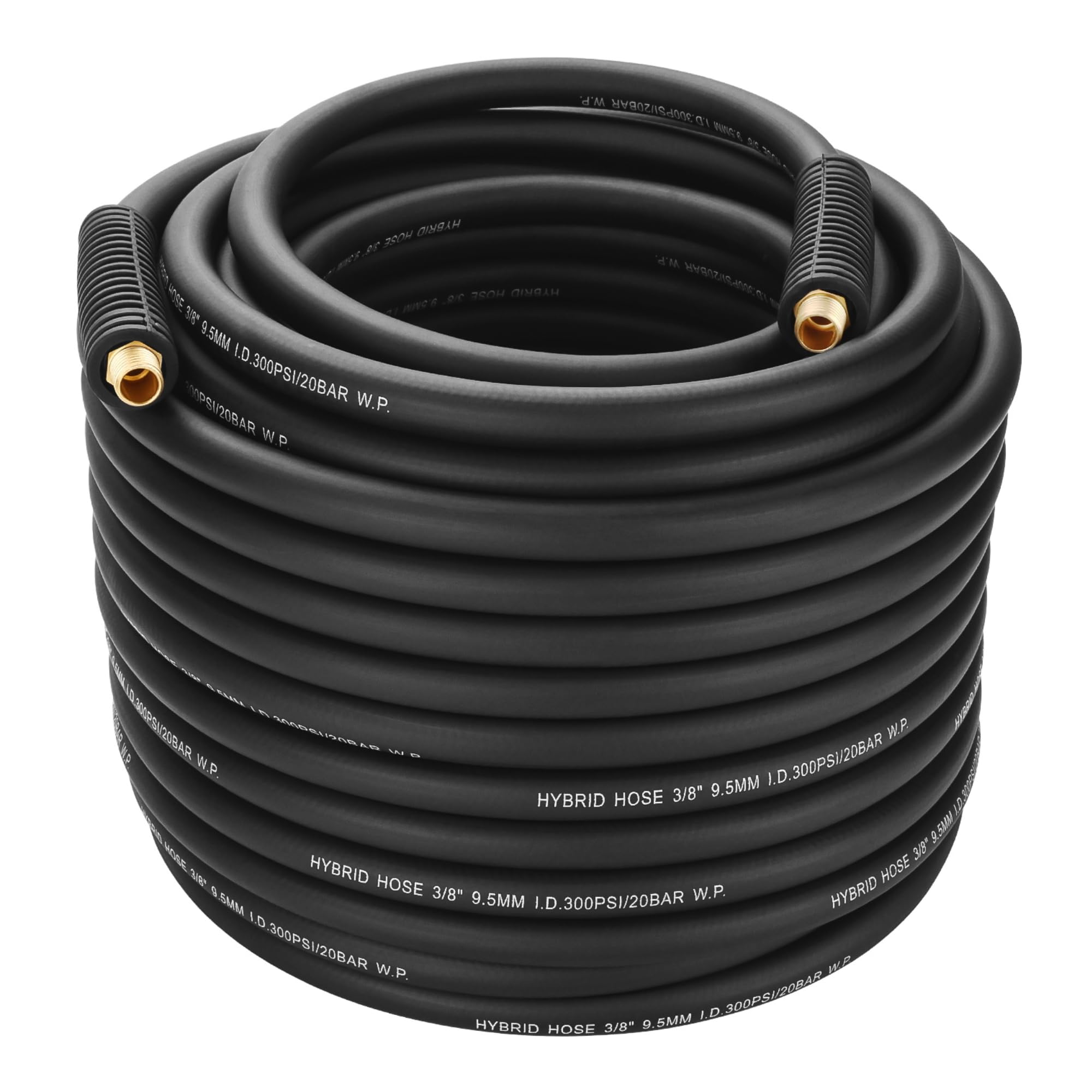 Photo 1 of 3/8"  Air Hose,100FT Air Compressor Hose,1/4"MNPT Fittings,Heavy Duty,Non-Kinking, Lightweight, Flexible In Extreme Cold Weather, Excellent UV, Oil and Abrasion Resistant,300 PSI