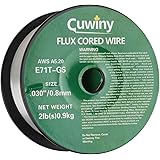 Cuwiny Flux Core Gasless Mig Wire, Mild Steel E71TGS.030-Diameter, 2-Pound Spool (0.030-Inch 2LB)