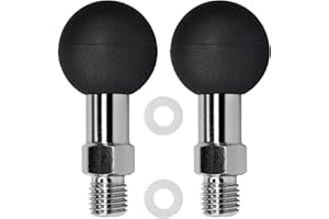VAUBORTTI 2 PCS 1" Ball Adapter with M10 x 1.25 x .3" Threaded Post Fit for RAM & Double Socket Arm-Equiped with Silicone Gaskets