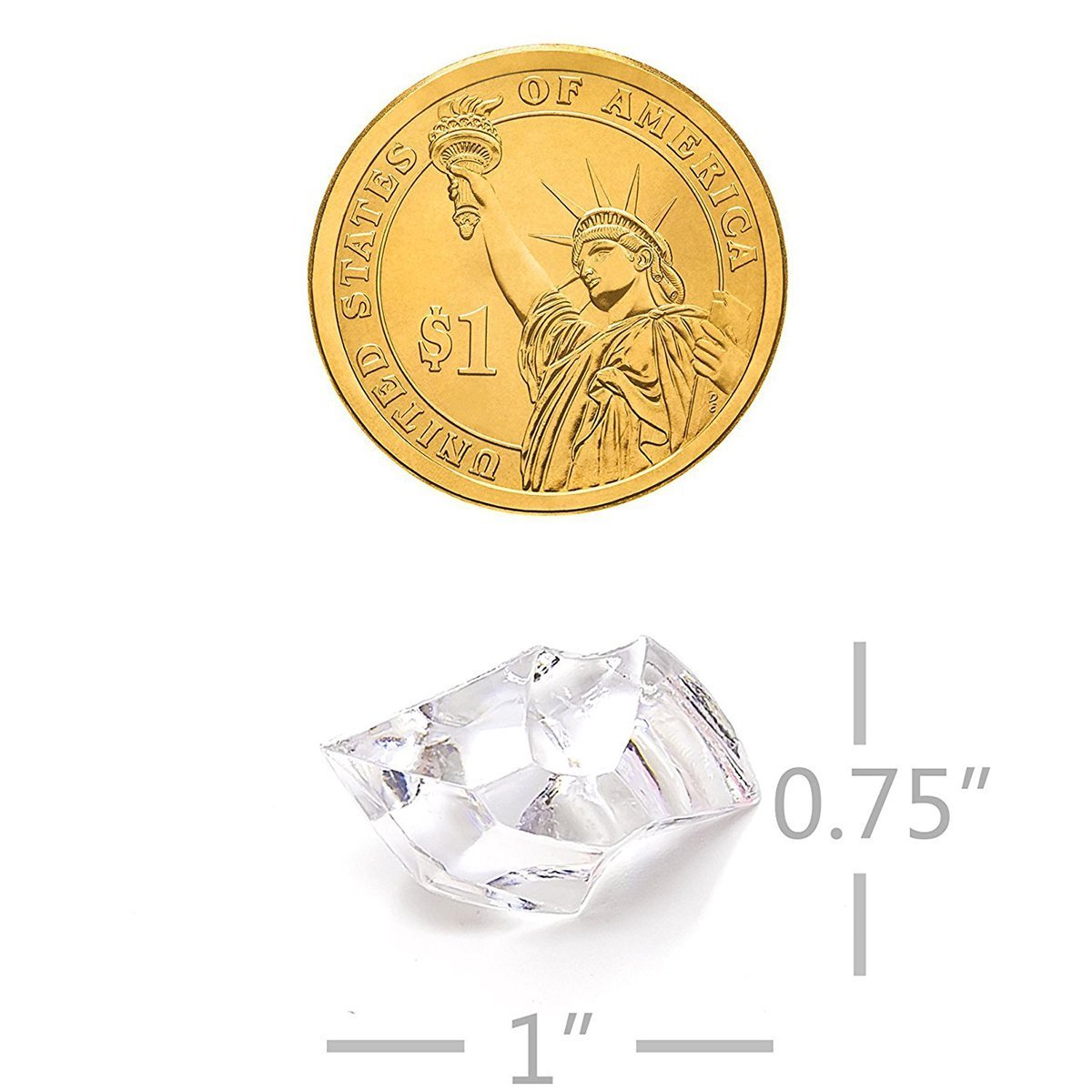 ❤️ DomeStar 150 Pcs Clear Acrylic Ice Cubes Fake Ice Cubes Gems Gemstones Vase Fillers, Clear Ice Rocks