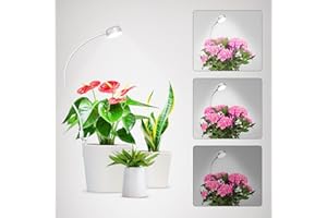 SGLEDs Grow Lights for Indoor Plants, Pot Clip LED Plant Lights for Indoor Growing, Full Spectrum, 4000K with 4-Level Dimmable, Auto On/Off 3 6 12 Hrs Timer for Succulents, Pot Plants