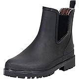 UNICARE Men's Ankel Rain Boots Chelsea Short Waterproof Rubber Garden Deck Rain Footwear Work Shoes