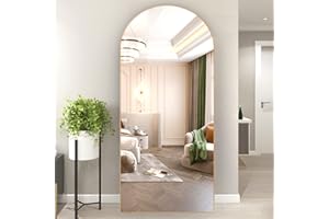 NEUWEABY Arched Floor Mirror 65"x24" Gold Arch Full Length Mirror with Stand Large Wall Mirror Full Body Mirror Standing Hanging or Leaning Against Wall for Bedroom Entry, Bedroom, Living Room