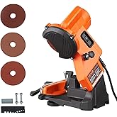VEVOR Electric Chainsaw Sharpener, 140W Electric Saw Chain Blade Sharpener 5700RPM, Professional Bench Chain Saw Sharpening Tool with 3 Grinding Wheels Fit 0.25" to 0.404" Pitch Chains