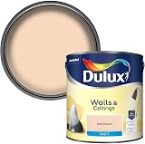 Dulux Matt Emulsion Paint Soft Peach 2.5 Litres Walls Ceilings
