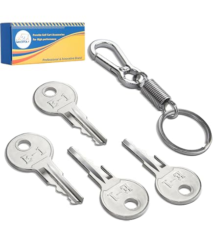 Blubbel Holdia 5er Set Zündschlüssel – Passend Für Club Car DS (ab 1982), Precedent Gas & EZGO (ab 1981) – Ersatz Für 430-168, 430-167, 430-199, 430-299 – 1012505, AM10079, 17063-G01