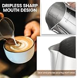 Dailyart 13.5oz Milk Frothing Jug 304 Stainless Steel Latte Art Pen Kit view 6
