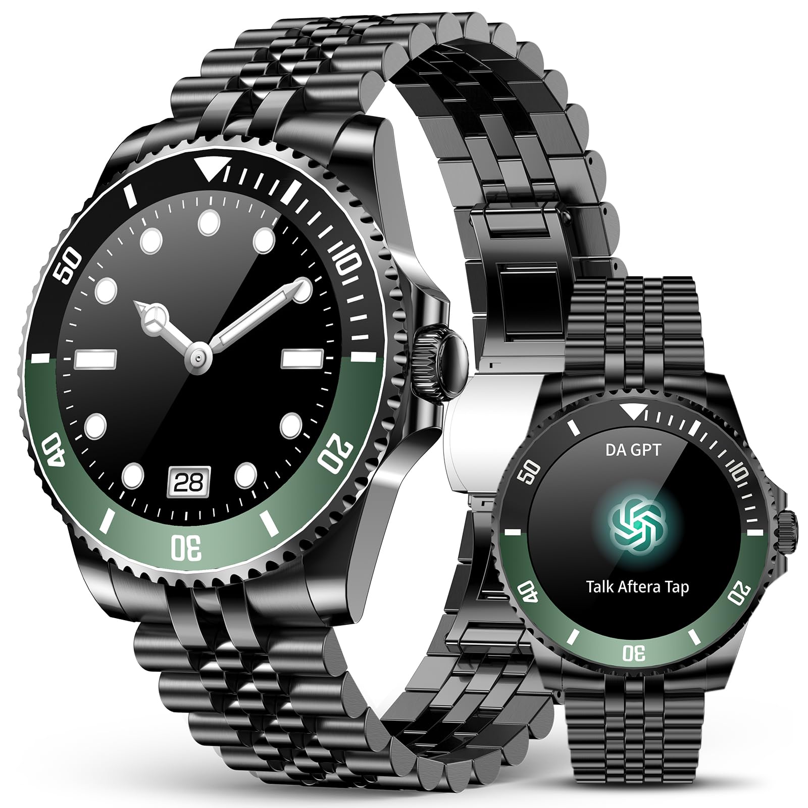 Photo 1 of 2025 DA GPT Smart Watch for Men with Bluetooth Call, Heart Rate, Blood Pressure, SpO2, Sleep Monitor, 107 Sports Modes, Waterproof Round Watch, 1.19-inch AMOLED Display, Compatible Android and iOS