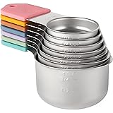 Magnetic Measuring Cups Set of 7 Stainless Steel Heavy Duty Measuring Cups for Dry & Liquid Ingredients (color)