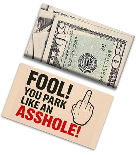 Park Like An Idiot Prank Cards – 50 Pack Fake $50 Parking Tickets, Funny Gag Gift