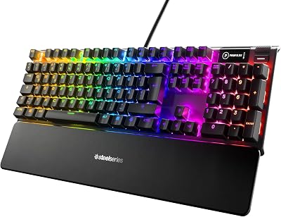 SteelSeries Apex 7 Mechanical Keyboard OLED Display Red Switch German QWERTZ
